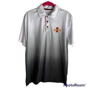 PGA Tour‎ White and Navy Air Luxe Mens Golf Athletic Polo, L